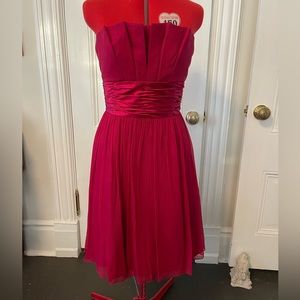 Red Silk Party dress.